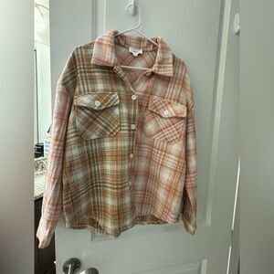 Woman’s Hersy Flannel Top Plaid Button-Up Shirt